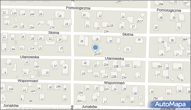 Warszawa, Ulanowska, 17, mapa Warszawy