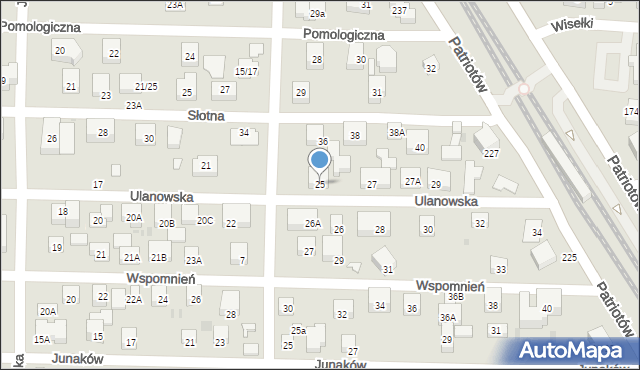 Warszawa, Ulanowska, 25, mapa Warszawy