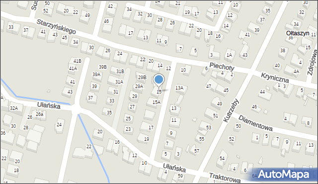 Wrocław, Ułańska, 15, mapa Wrocławia