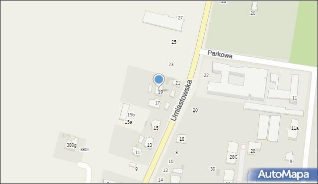 Ołtarzew, Umiastowska, 19A, mapa Ołtarzew