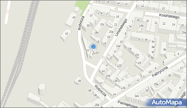 Poznań, Umińskiego Jana, 17, mapa Poznania