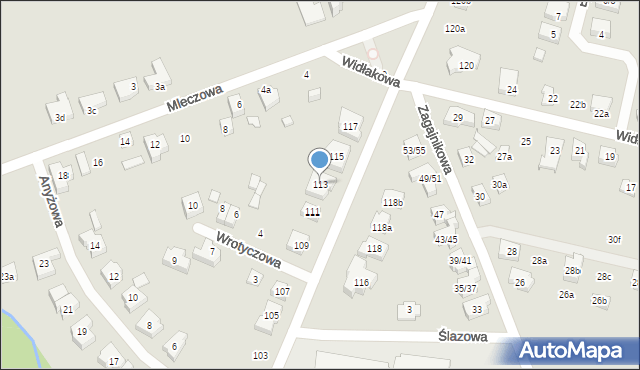 Poznań, Umultowska, 113, mapa Poznania