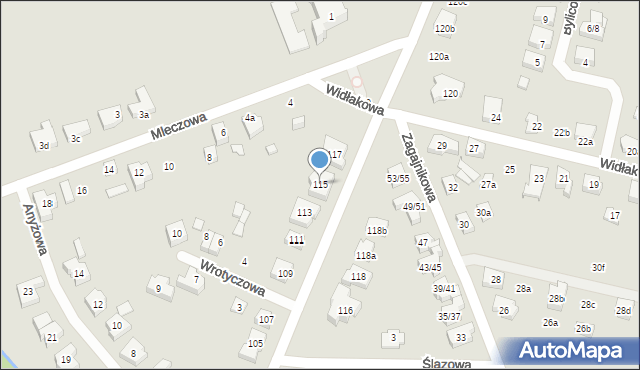 Poznań, Umultowska, 115, mapa Poznania