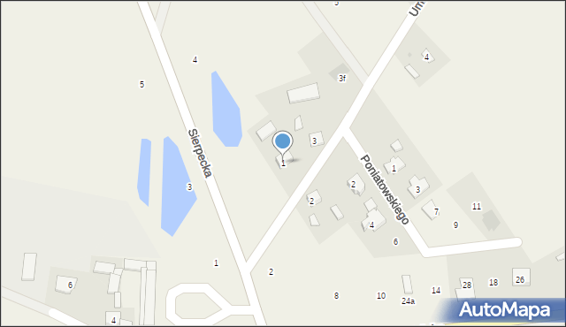 Stare Proboszczewice, Umińskiego Jana Nepomucena, gen., 1, mapa Stare Proboszczewice