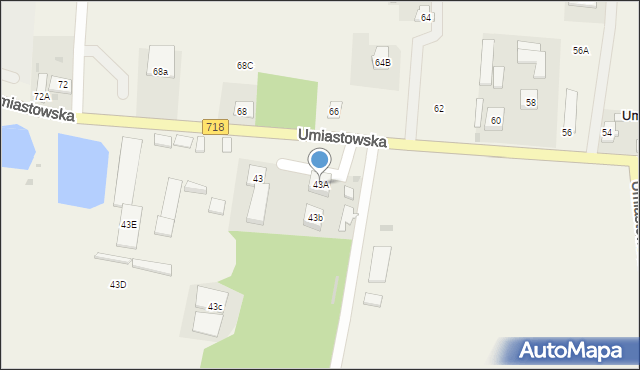 Umiastów, Umiastowska, 43A, mapa Umiastów