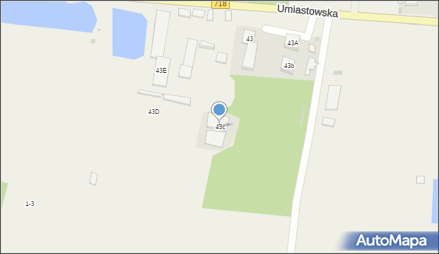 Umiastów, Umiastowska, 43c, mapa Umiastów