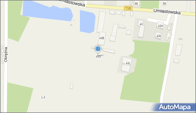 Umiastów, Umiastowska, 43D, mapa Umiastów