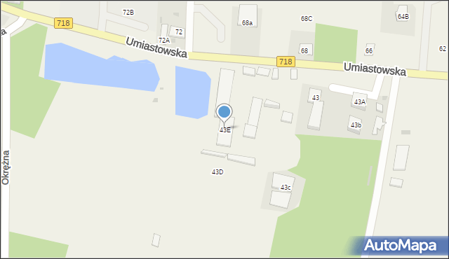 Umiastów, Umiastowska, 43E, mapa Umiastów