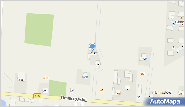 Umiastów, Umiastowska, 64A, mapa Umiastów