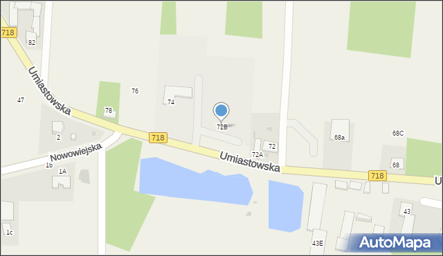 Umiastów, Umiastowska, 72B, mapa Umiastów