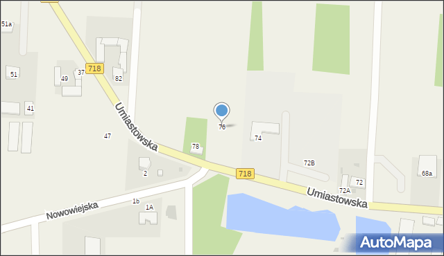 Umiastów, Umiastowska, 76, mapa Umiastów