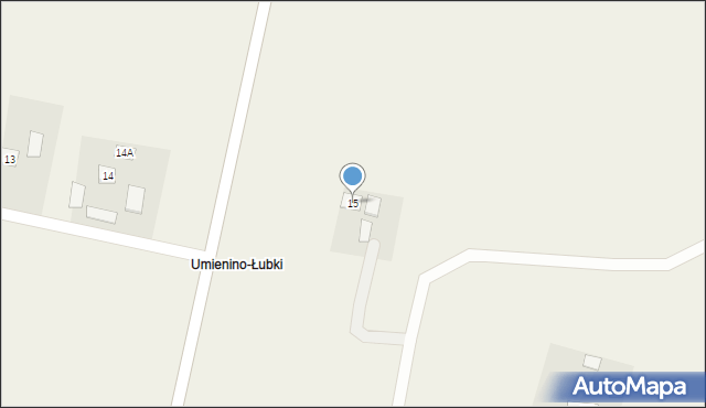 Umienino, Umienino-Łubki, 15, mapa Umienino