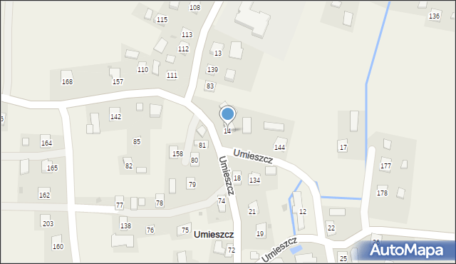 Umieszcz, Umieszcz, 14, mapa Umieszcz