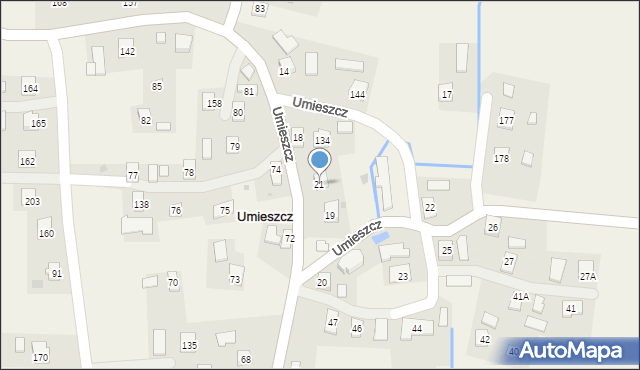 Umieszcz, Umieszcz, 21, mapa Umieszcz