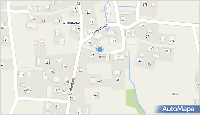 Umieszcz, Umieszcz, 46, mapa Umieszcz