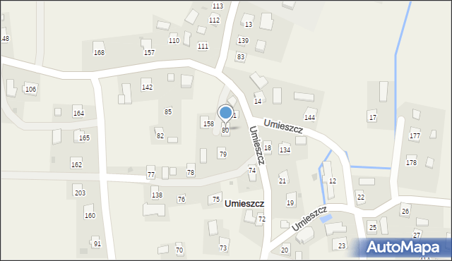 Umieszcz, Umieszcz, 80, mapa Umieszcz