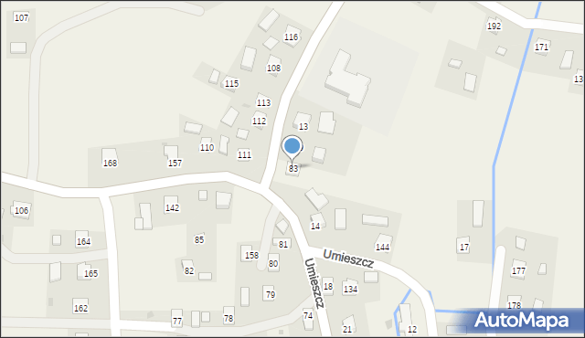 Umieszcz, Umieszcz, 83, mapa Umieszcz