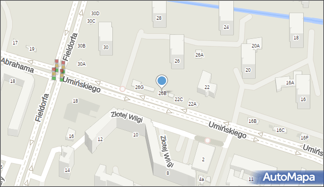 Warszawa, Umińskiego Władysława, 26B, mapa Warszawy