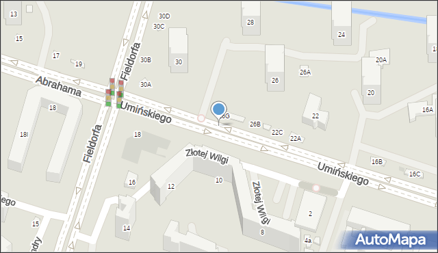Warszawa, Umińskiego Władysława, 28a, mapa Warszawy