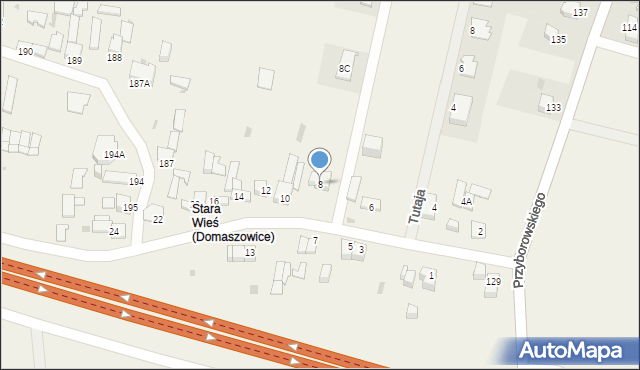 Domaszowice, Uniwersytecka, 8, mapa Domaszowice