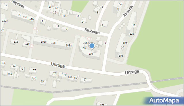 Gdynia, Unruga Józefa, adm., 106b, mapa Gdyni