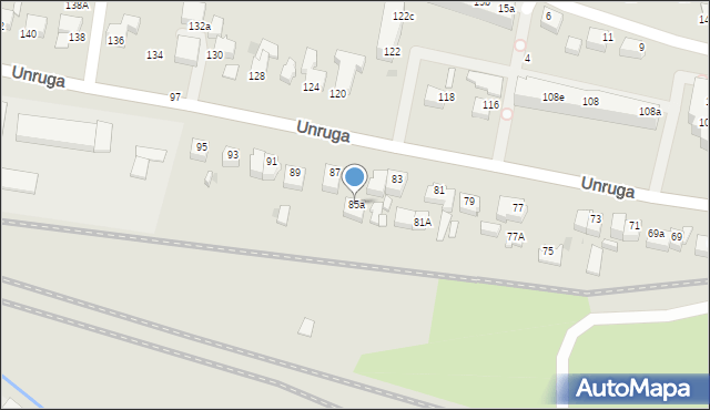 Gdynia, Unruga Józefa, adm., 85a, mapa Gdyni