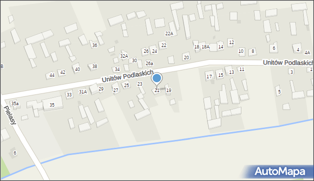 Hołubla, Unitów Podlaskich, 21, mapa Hołubla