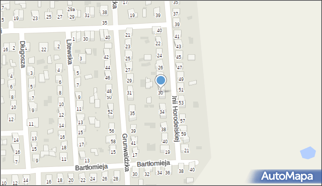 Hrubieszów, Unii Horodelskiej, 30, mapa Hrubieszów