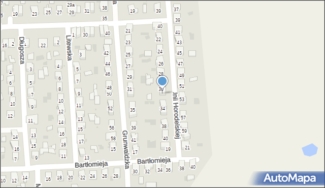 Hrubieszów, Unii Horodelskiej, 32, mapa Hrubieszów