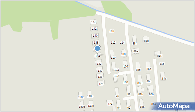 Kraków, Unruga Józefa, 134, mapa Krakowa