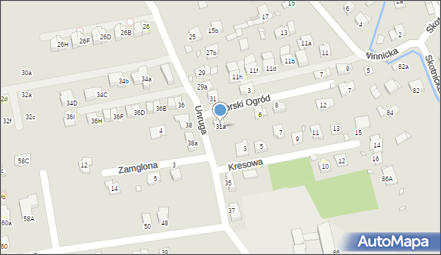 Kraków, Unruga Józefa, 31a, mapa Krakowa