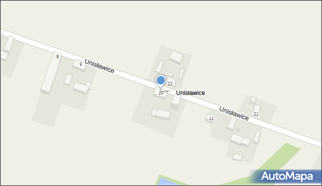 Ługi, Unisławice, 10, mapa Ługi