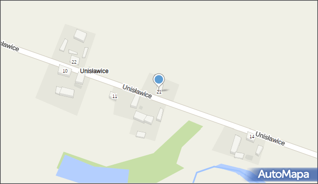 Ługi, Unisławice, 21, mapa Ługi