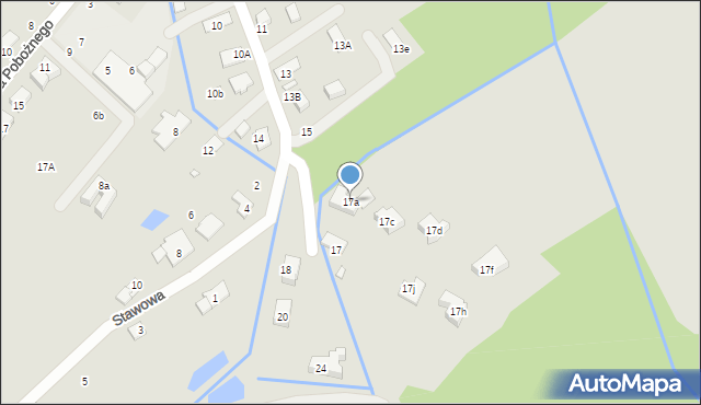 Nysa, Unii Lubelskiej, 17a, mapa Nysy