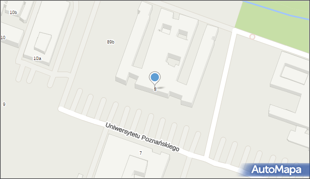 Poznań, Uniwersytetu Poznańskiego, 8, mapa Poznania