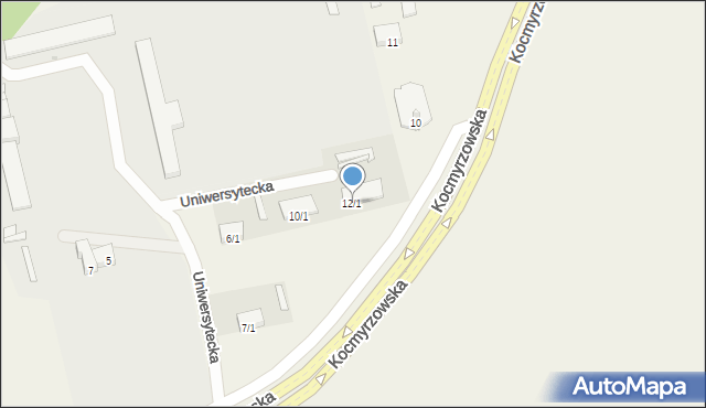 Prusy, Uniwersytecka, 12/1, mapa Prusy