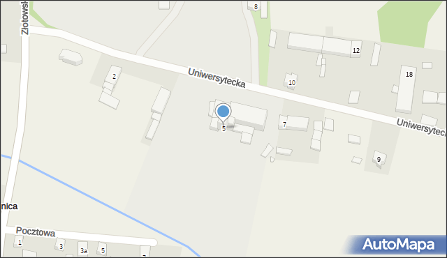 Radawnica, Uniwersytecka, 5, mapa Radawnica