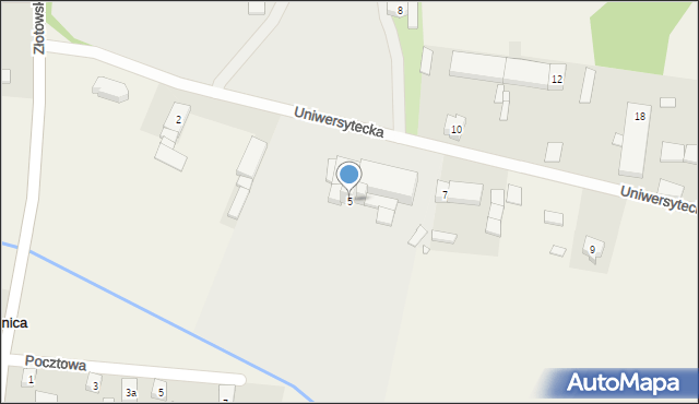 Radawnica, Uniwersytecka, 5, mapa Radawnica