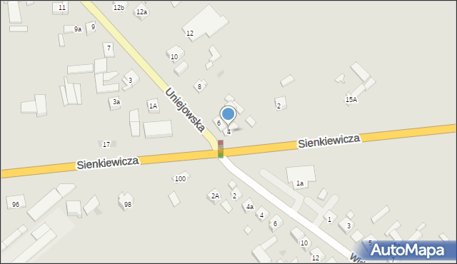 Sieradz, Uniejowska, 4, mapa Sieradz