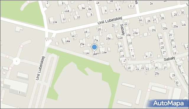 Szczecin, Unii Lubelskiej, 14d, mapa Szczecina