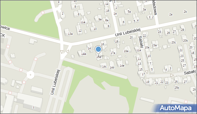 Szczecin, Unii Lubelskiej, 15a, mapa Szczecina