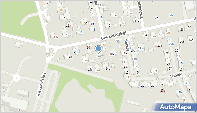 Szczecin, Unii Lubelskiej, 17a, mapa Szczecina