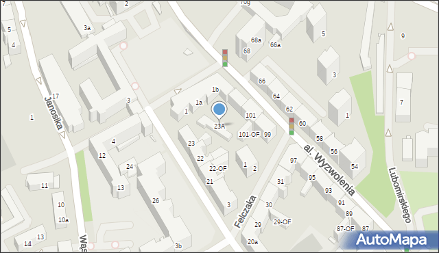 Szczecin, Unisławy, 23A, mapa Szczecina