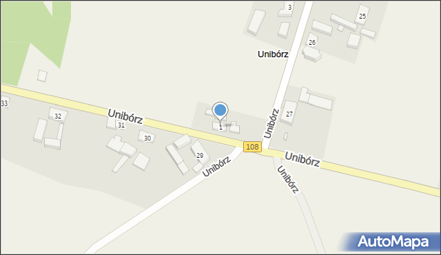 Unibórz, Unibórz, 1, mapa Unibórz