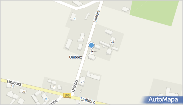 Unibórz, Unibórz, 26, mapa Unibórz