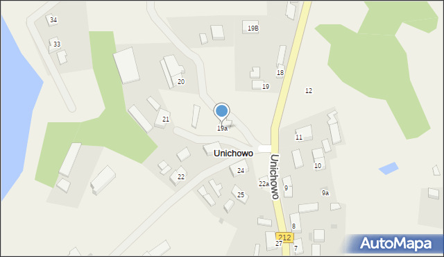 Unichowo, Unichowo, 19a, mapa Unichowo