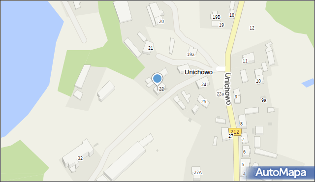 Unichowo, Unichowo, 22/2, mapa Unichowo