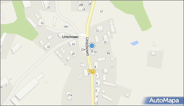 Unichowo, Unichowo, 9/2, mapa Unichowo