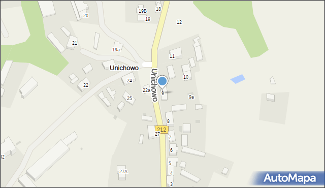 Unichowo, Unichowo, 9, mapa Unichowo