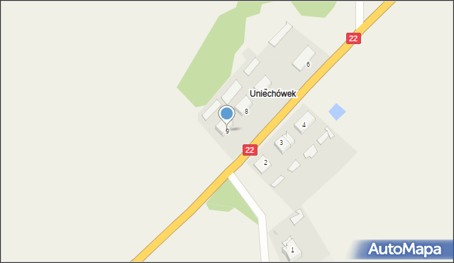 Uniechówek, Uniechówek, 9, mapa Uniechówek